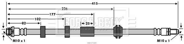 BORG & BECK stabdžių žarnelė BBH7589